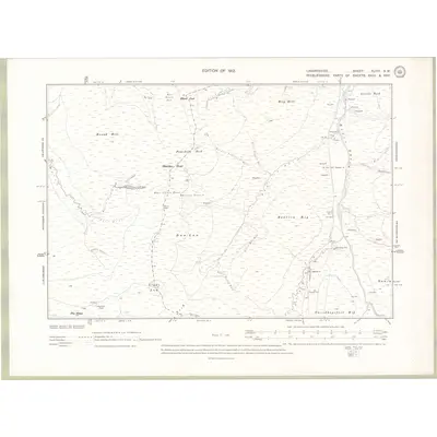 1909 Map of Lanarkshire Sheet XLVIII.SW, 1912 Print