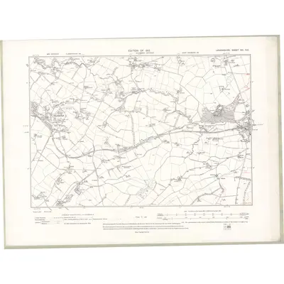1910 Map of Lanarkshire Sheet XVI.NE, 1913 Print