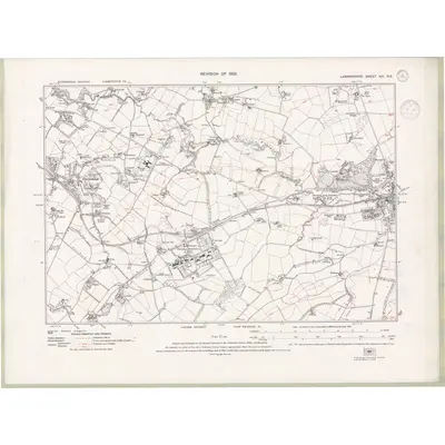 1935 Map of Lanarkshire Sheet XVI.NE, 1938 Print