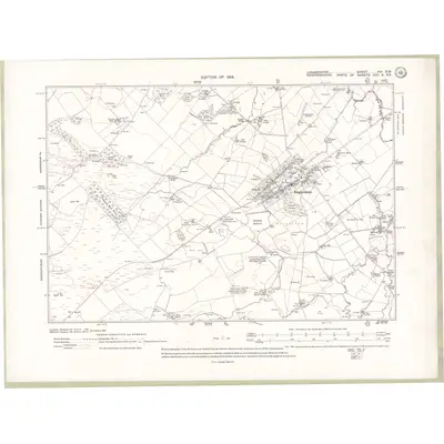 1910 Map of Lanarkshire Sheet XVI.SW, 1914 Print