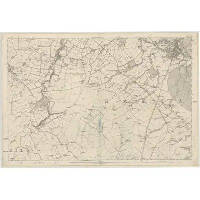1858 Map of Lanarkshire, Sheet XVII, 1864 Print