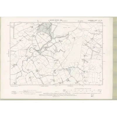 1896 Map of Lanarkshire Sheet XVII.SW, 1898 Print
