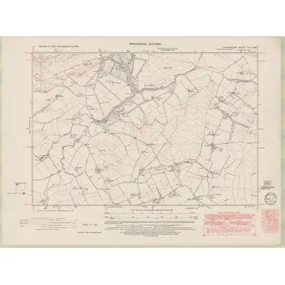 1946 Map of Lanarkshire Sheet XVII.SW, 1949 Print