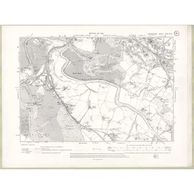1910 Map of Lanarkshire Sheet XVIII.NW, 1913 Print