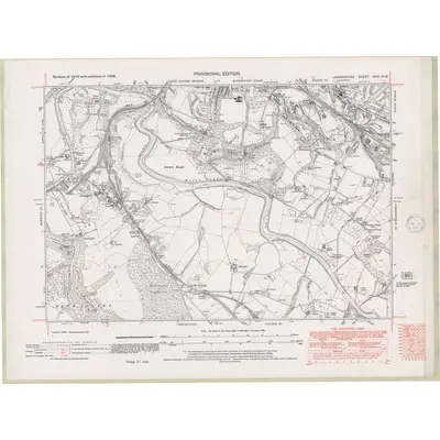 1938 Map of Lanarkshire Sheet XVIII.NW, 1947 Print