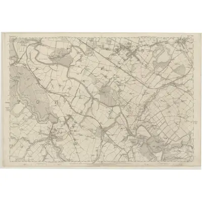 1859 Map of Lanarkshire, Sheet XVIII, 1864 Print
