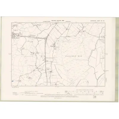 1896 Map of Lanarkshire Sheet XX.NE, 1898 Print