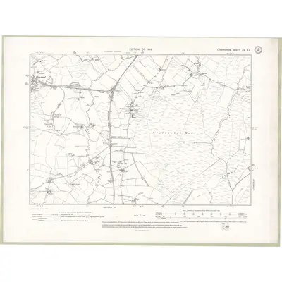 1910 Map of Lanarkshire Sheet XX.NE, 1913 Print