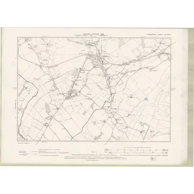 1896 Map of Lanarkshire Sheet XX.NW, 1898 Print