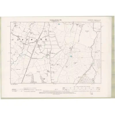 1896 Map of Lanarkshire Sheet XX.SE, 1898 Print