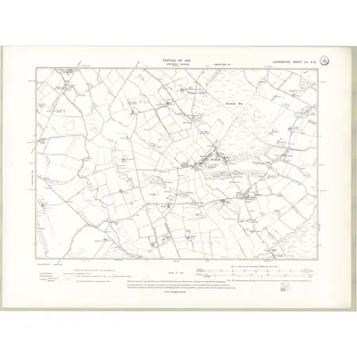 1910 Map of Lanarkshire Sheet XX.SW, 1912 Print