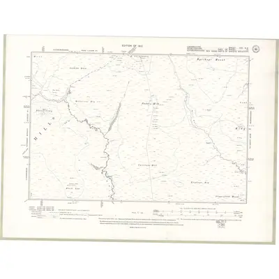 1910 Map of Lanarkshire Sheet XXI.NE, 1912 Print