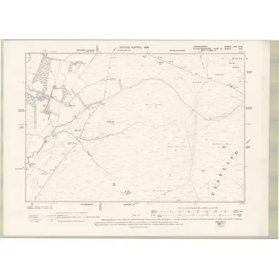 1896 Map of Lanarkshire Sheet XXI.NW, 1899 Print