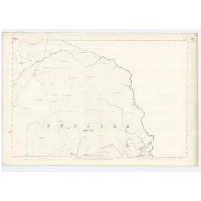 1859 Map of Lanarkshire, Sheet XXI, 1864 Print