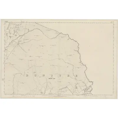 1859 Map of Lanarkshire, Sheet XXI, 1864 Print