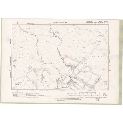 1896 Map of Lanarkshire Sheet XXI.SE, 1899 Print