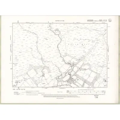 1910 Map of Lanarkshire Sheet XXI.SE, 1912 Print