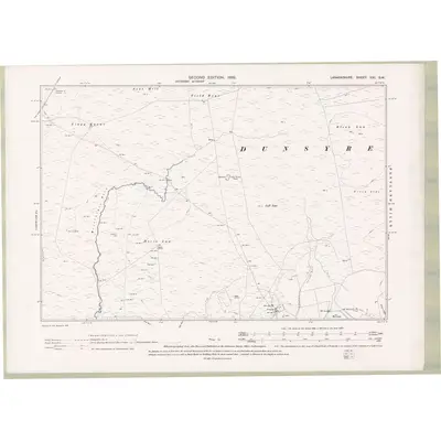 1896 Map of Lanarkshire Sheet XXI.SW, 1899 Print