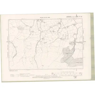 1896 Map of Lanarkshire Sheet XXII.NE, 1898 Print