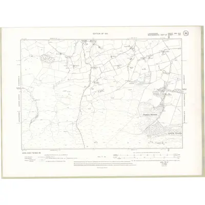 1910 Map of Lanarkshire Sheet XXII.NE, 1913 Print