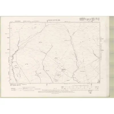 1896 Map of Lanarkshire Sheet XXII.SE, 1898 Print