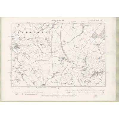 1896 Map of Lanarkshire Sheet XXIII.NE, 1898 Print