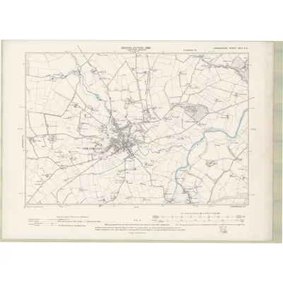 1896 Map of Lanarkshire Sheet XXIII.SE, 1898 Print