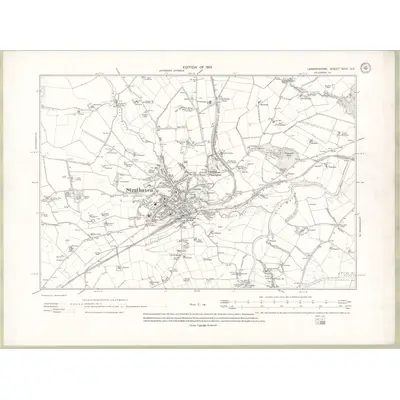 1910 Map of Lanarkshire Sheet XXIII.SE, 1913 Print