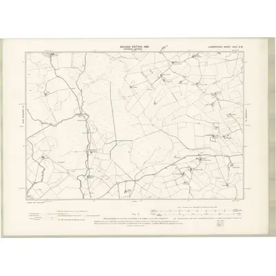 1896 Map of Lanarkshire Sheet XXIII.SW, 1898 Print