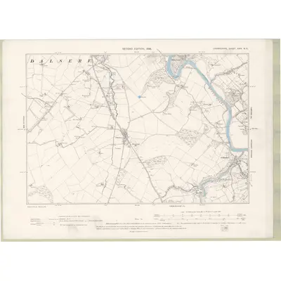 1896 Map of Lanarkshire Sheet XXIV.NE, 1898 Print