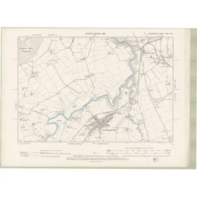 1896 Map of Lanarkshire Sheet XXIV.NW, 1898 Print