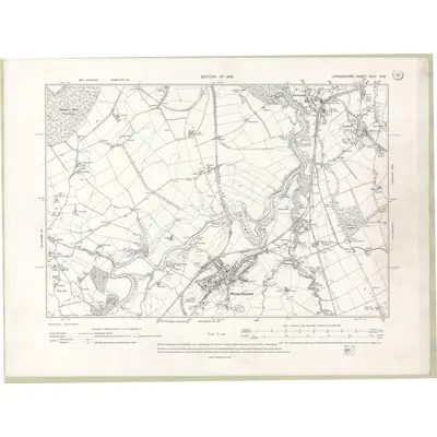 1910 Map of Lanarkshire Sheet XXIV.NW, 1913 Print
