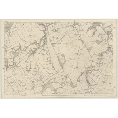 1858 Map of Lanarkshire, Sheet XXIV, 1864 Print