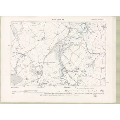 1896 Map of Lanarkshire Sheet XXIV.SE, 1898 Print