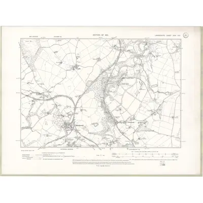 1909 Map of Lanarkshire Sheet XXIV.SE, 1913 Print