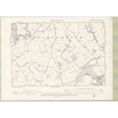 1896 Map of Lanarkshire Sheet XXIV.SW, 1898 Print