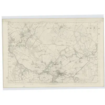 1858 Map of Lanarkshire, Sheet XXV, 1864 Print