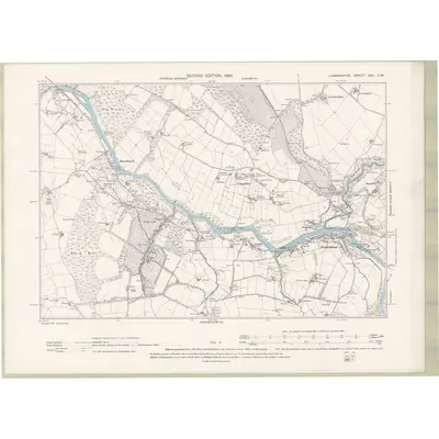 1896 Map of Lanarkshire Sheet XXV.SW, 1898 Print
