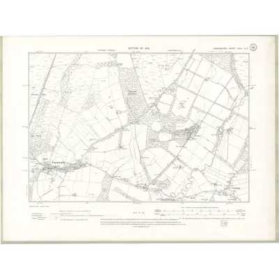 1910 Map of Lanarkshire Sheet XXVI.NE, 1912 Print