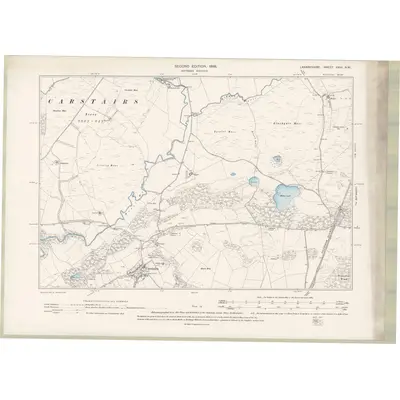 1896 Map of Lanarkshire Sheet XXVI.NW, 1898 Print