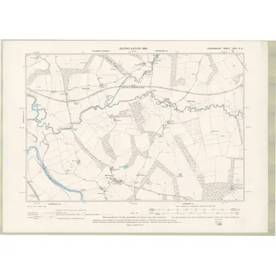 1896 Map of Lanarkshire Sheet XXVI.SE, 1898 Print