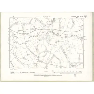 1909 Map of Lanarkshire Sheet XXVI.SE, 1912 Print