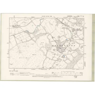 1896 Map of Lanarkshire Sheet XXVII.NE, 1899 Print
