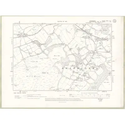 1910 Map of Lanarkshire Sheet XXVII.NE, 1912 Print