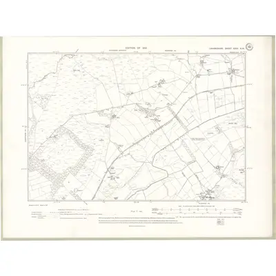 1910 Map of Lanarkshire Sheet XXVII.NW, 1912 Print