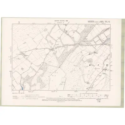 1896 Map of Lanarkshire Sheet XXVII.SE, 1899 Print