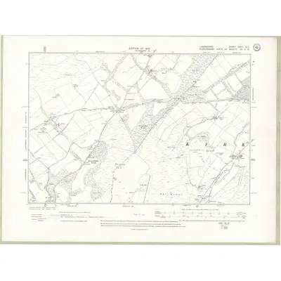 1910 Map of Lanarkshire Sheet XXVII.SE, 1912 Print