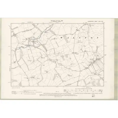 1896 Map of Lanarkshire Sheet XXVII.SW, 1899 Print