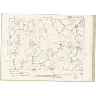 1896 Map of Lanarkshire Sheet XXVIII.NW, 1899 Print