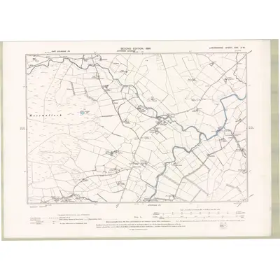 1896 Map of Lanarkshire Sheet XXX.NW, 1898 Print